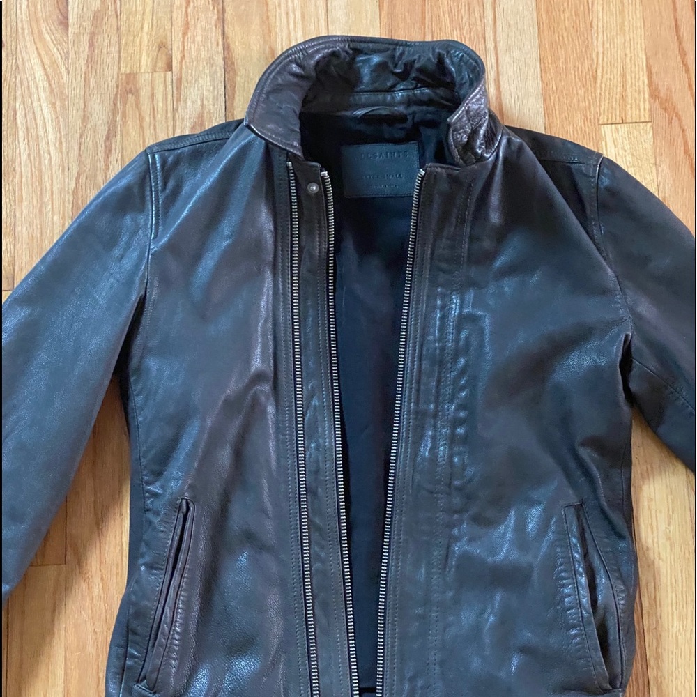 All saints leather jacket - XS